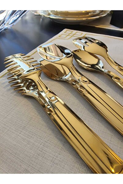 the tocco home Gold 3 Piece Tongs Serving Set