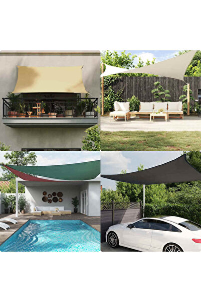 vidaxl Sunshade, taupe grey, 3x6 m, oxford fabric, rectangular