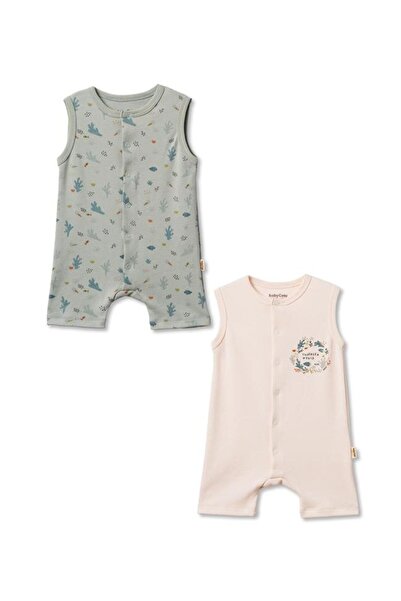 BabyCosy Organic Wear Bebek Şort Kollu Tulum, %100 Organik Pamuk, Bebek ve Ye...