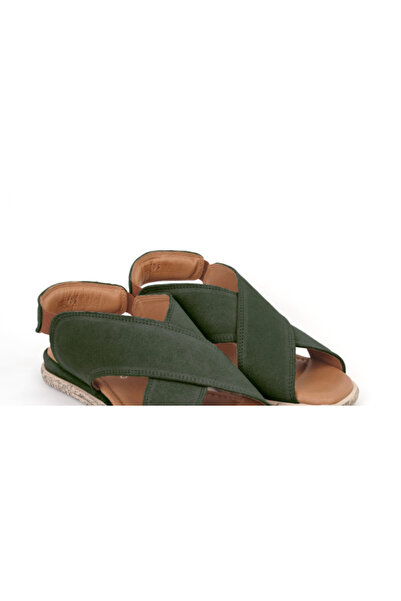ANNASIA SHOES ALMA Sandals - Green Leather