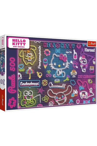 Trefl Puzzle 500 piese - Neon Hello Kitty - Hello Kitty (Trefl-37523)