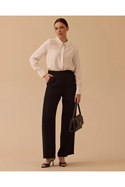 SEÇİL Elena Tek Pile Genis Paça Pantolon