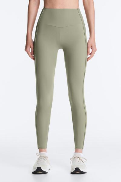 Oysho Comfortlux high-rise rib ankle-length leggings