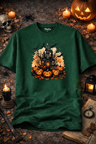 Me&On WEAR تي شيرت للجنسين مطبوع عليه House of Witches للهالوين - تي شيرت بنم...