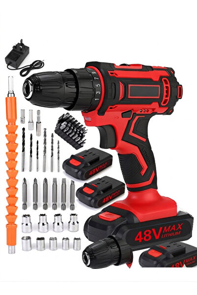 Primo Plus مثقاب لاسلكي يعمل بالليثيوم مع 25 إعداد للعزم، وحامل أدوات بدون مف...