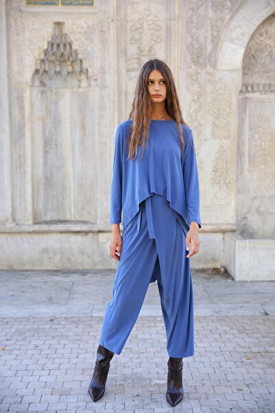 Noi Crepe Front Skirted Shalwar Pants
