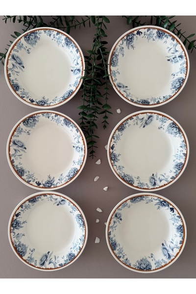 Yiğit Seramik Züccaciye Bluekitchen Model 6 Persons/Parts Modern Dinner Plate
