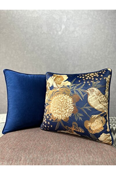 Fabricland ROBIN-93159 ALBASTRU ÎNCHIS COMBINAȚIE DUBLĂ 43X43 HUSĂ KIRLENT