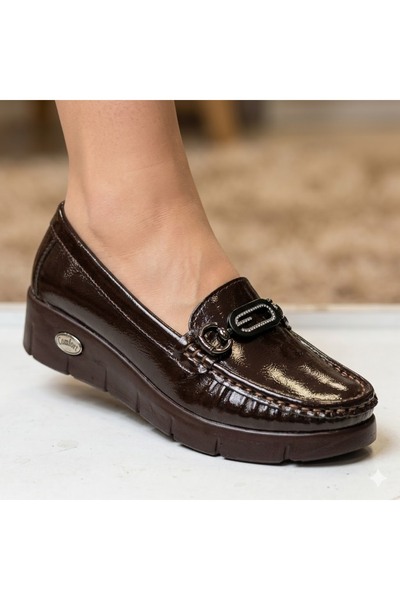 KİNDEP (Ceylanlar) Poly Lightweight Sole Buckle Detailed Casual Women's Shoes...