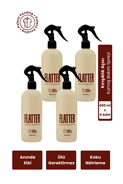 Flatter Kırışıklık Açıcı & Kumaş Bakım Spreyi 400ml x 4