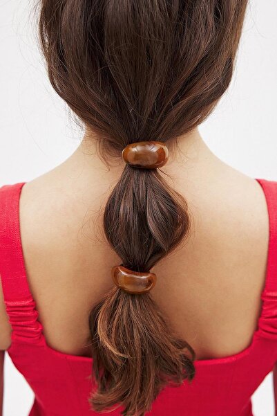 New Obsessions Acrylic Rubber 2 Pieces Brown