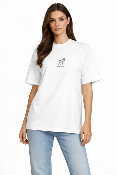 Compostela Unisex Women's Men's Movie Night Hands Front Printed Oversized Thi...