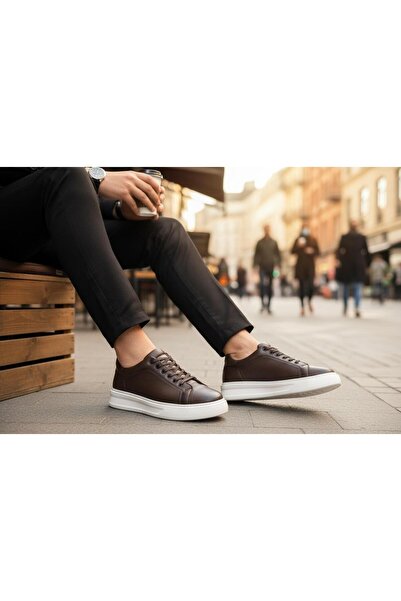 BAYRAMOĞLU KUNDURA Byk Ata 450 Genuine Black Leather White Sole Men's Shoes