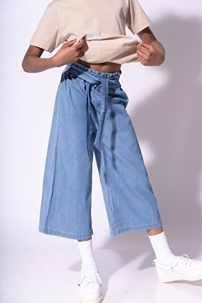 Mod Kids Modkids Children's Pants Blue, Cotton, 122, 7 Years, Wide Legs, Elas...