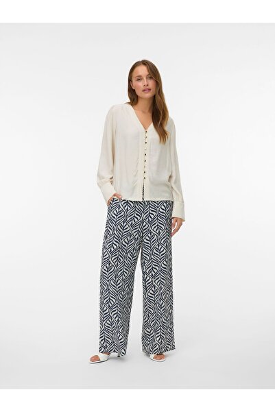 Vero Moda Pantaloni cu croială largă la picior VMJOSIE Pantaloni cu talie înaltă