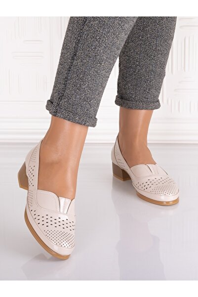 ADS Beige Women's Casual Shoes from Leather Cosica, 36