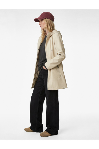 Koton Μακρυμάνικο αδιάβροχο με τσέπες, φερμουάρ και λεπτομέρεια με κουμπιά, μ...