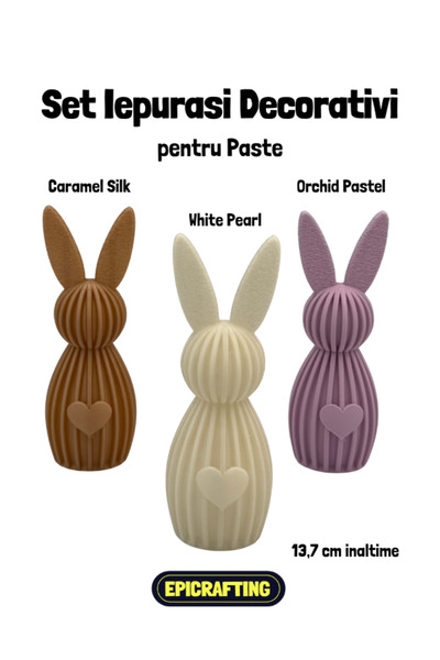 Epic Crafting Set Iepurasi Decorativi pentru Paste, 13,7cm inaltime (Caramel ...