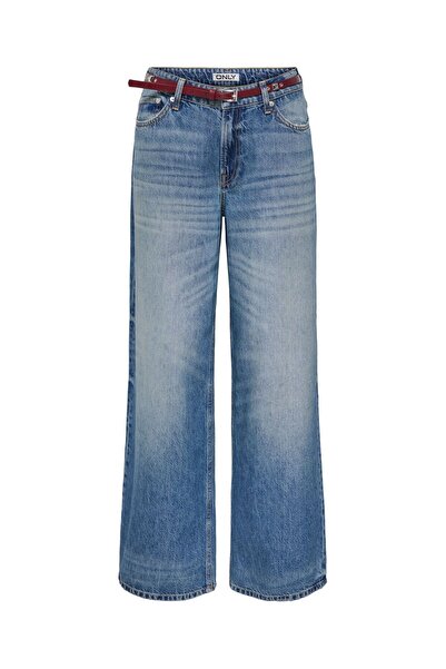 ONLY Jeans mit weitem Bein ONLCHARLOT Mittlere Taille Weiter Beinschnitt Jeans