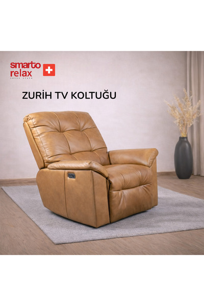 Smarto relax Smarto Tv Koltuğu Berjer–Zürih Vıp Serisi, Elektrikli Mekanizmal...