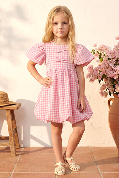 Minipodyum Κοριτσίστικο καλοκαιρινό φόρεμα με μπαλόνια και πόρπες με σχέδιο π...