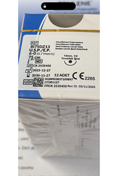TRUSILK TRULENE 6.0 YUVARLAK PROLEN CERRAHİ İPLİK ( 12 adet )