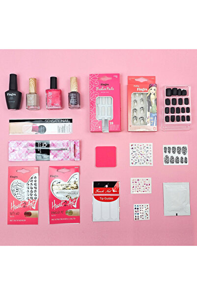 Sensationail Σετ βερνίκι νυχιών + Ψεύτικα νύχια French manicure + Nail Art 02