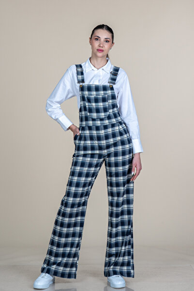 MissVina Beatrix Strappy Plaid Pattern Jumpsuit 3 - 50363