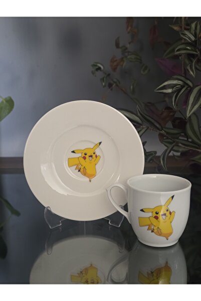 FERMATO طقم قهوة من سلسلة بيكاتشو2 بوكيمون لشخص واحد مكون من قطعتين