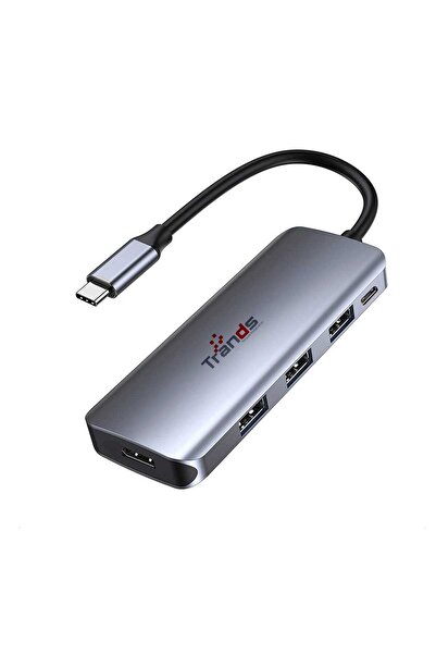 trands موزع USB-C بـ 4 منافذ مع شحن PD