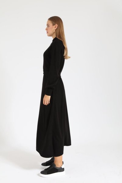 Suede Style 9017 - Rochie de damă cu 2 fire, cu fermoar, lungă la podea