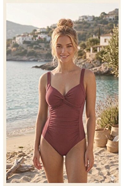 DRESSY LIFE Γυναικείο μαγιό Lycra με λεπτομέρεια φιόγκου, Ρούχα παραλίας