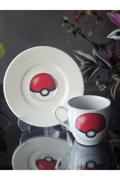 FERMATO طقم قهوة من سلسلة بوكيمون بوك بول لشخص واحد مكون من قطعتين
