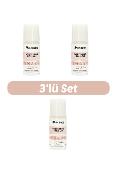 Baboon Natural Whitening Roll On Deodorant Vanilya & Mandalina 3’lü Set | Alü...