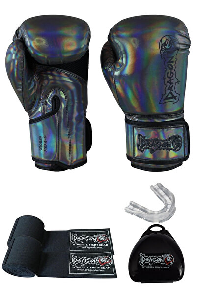 Saule Dragon Glossy Kick Boks Eldiveni Muay Thai Müsabaka ve Antreman Eldiven...