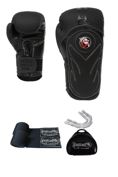 Saule Tepito Siyah Mat Boks, Kıck Boks, Muay Thai Dragon Boks Eldiveni, Boxin...