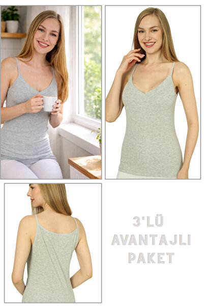 Cotpark Women's 3-Piece Economical Pack - Basic Cotton White Undershirt with ...