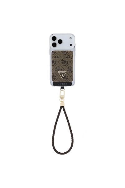 Guess Original Licensed Wrist Strap Magnetic Card Holder 2in1 Accessory Set Brown
