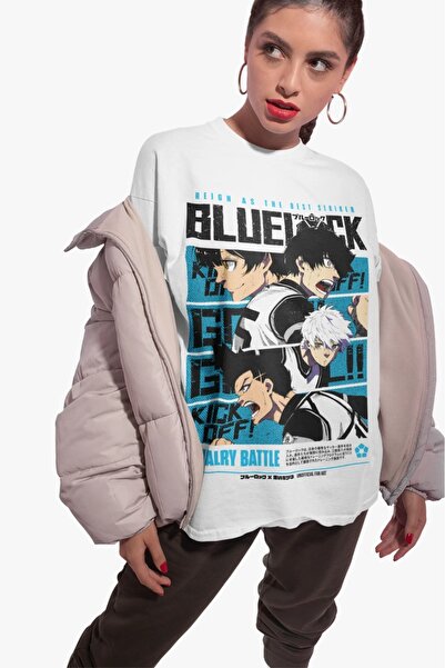 Touz Moda Μπλουζάκι Anime Bluelock με στάμπα, unisex, oversized