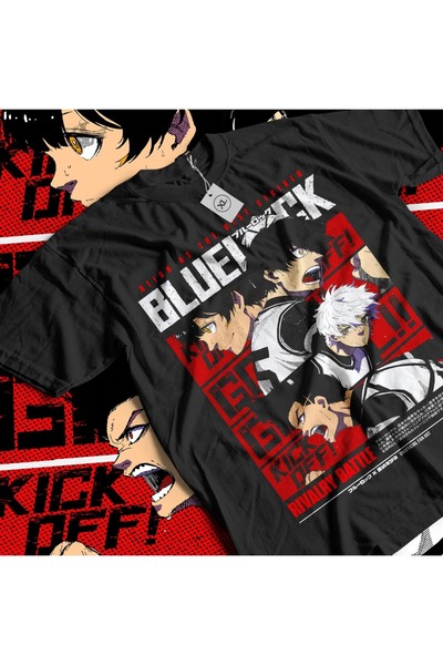 Touz Moda Μπλουζάκι Anime Bluelock με στάμπα, unisex, oversized