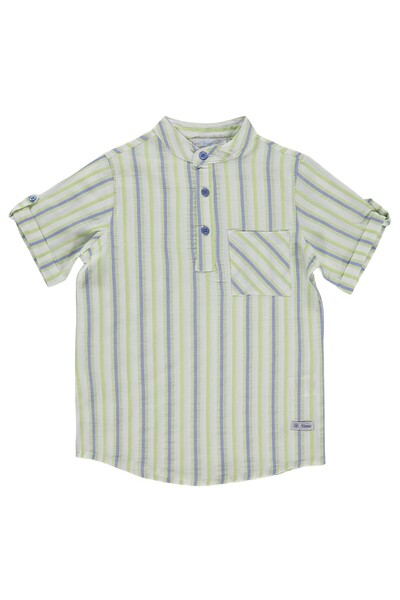 ZEYNEVA Тимо Мъжка раирана риза 6-9 години - Зелена