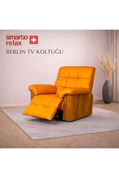 Smarto relax Tv Koltuğu Berjer – Berlin Serisi, Elektrikli Döner Sallanan Kad...