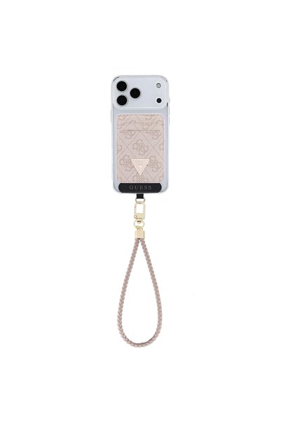 Guess Original Licensed Wrist Strap Magnetic Card Holder 2in1 Accessory Set Pink