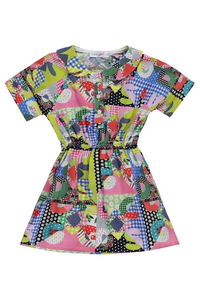 ZEYNEVA Rochie cu guler Timo pentru bebelusi 2-5 ani - Galben