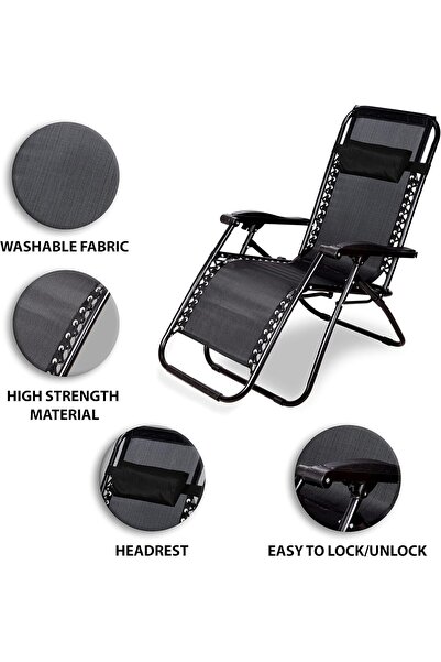 BUNCA 🎖️كرسي استلقاء للتشمس مكون من قطعتين مع مسند ظهر ومسند قدم قابلين للتع...
