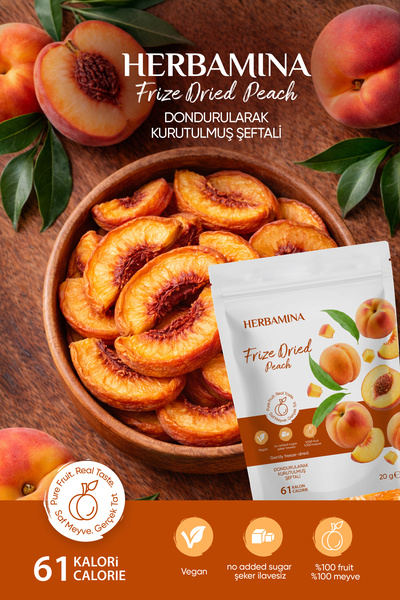 Herbamina Dondurularak Kurutulmuş Şeftali - 20 gr