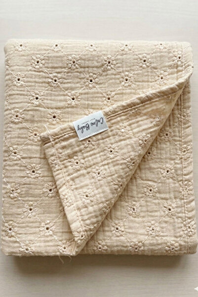 Caline Baby 2 Kat Brode Müslin Papatya Desen - 110x110 cm