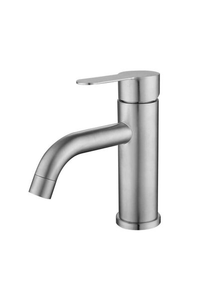 HTH Faucets for Bathrooms And Kitchens Feature a Durable Stainless Steel, a Curved Water Spout