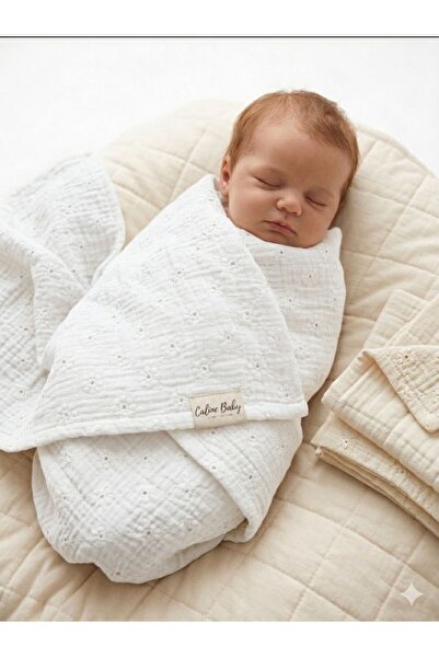 Caline Baby 2 Kat Brode Müslin Papatya Desen - 110x110 cm