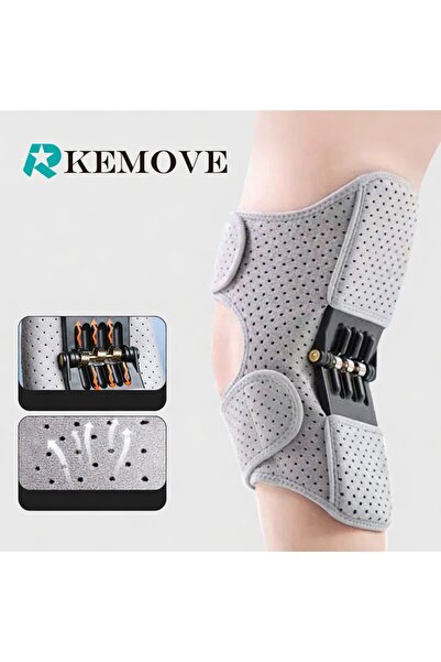 KEMOVE Menisküs ve Patella Destekli Dizlik - Karbon Çelik Yaylı Yaşlı Diz Kor...